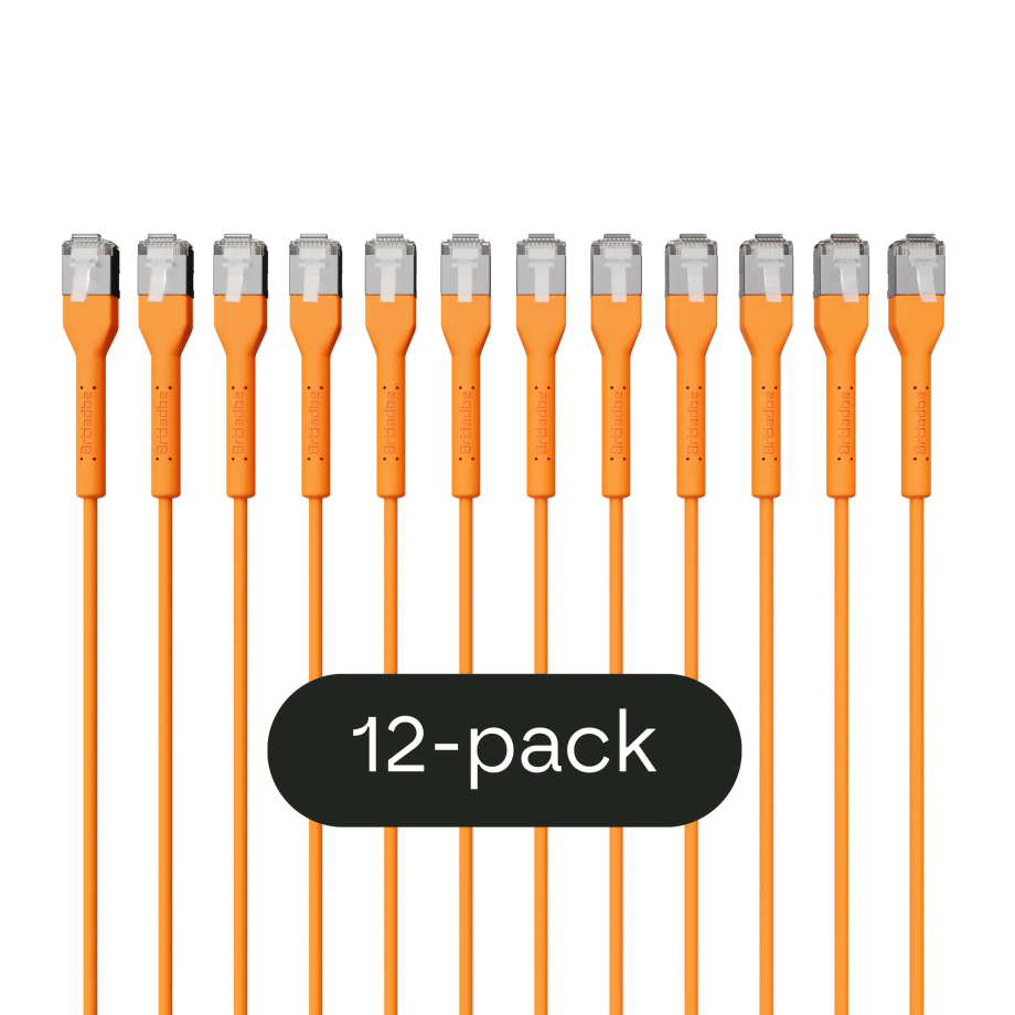 Broadbe câble patch mince 10G orange 3m 12 unités