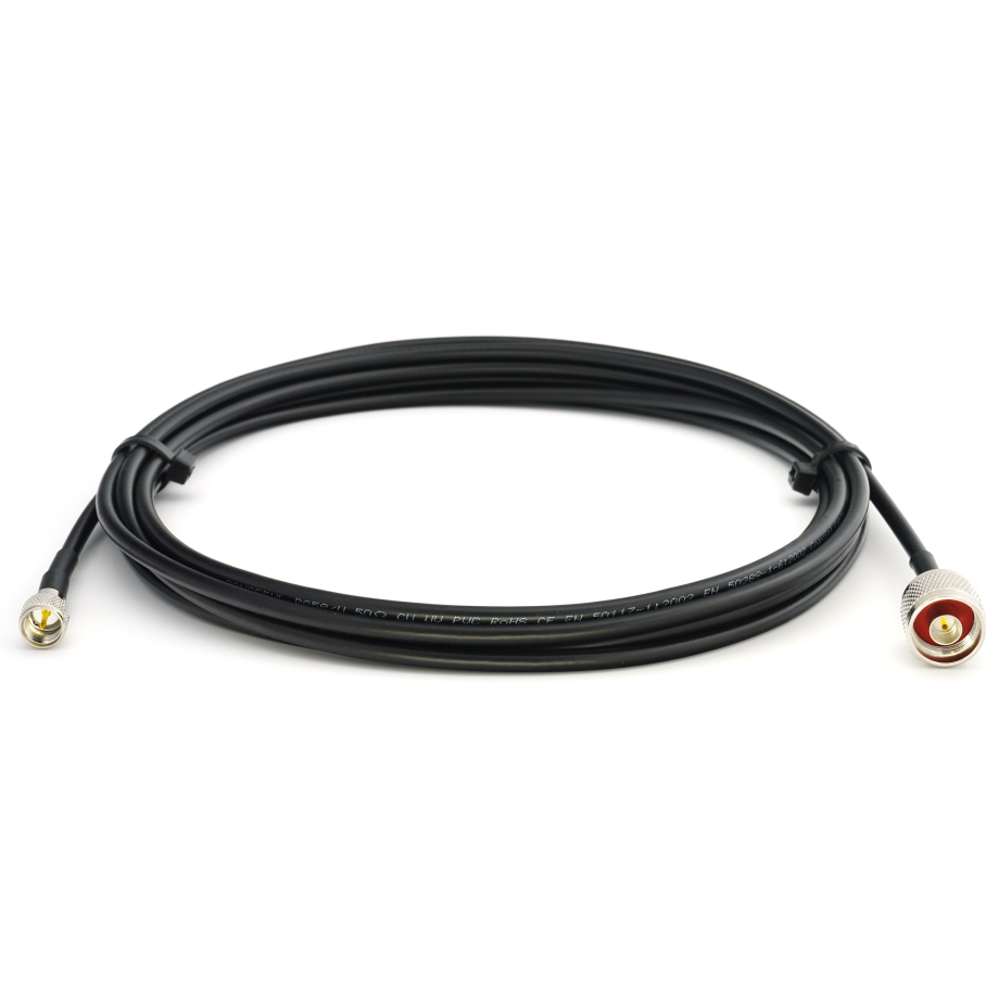 Mini UHF mâle vers N mâle 1m RG58/U câble coaxial