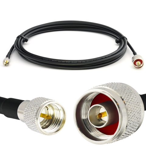 Mini UHF mâle vers N mâle 3m RG58/U câble coaxial