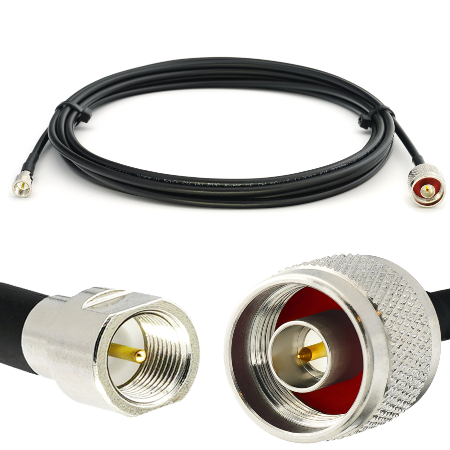FME mâle vers N mâle 1m RG58/U câble coaxial