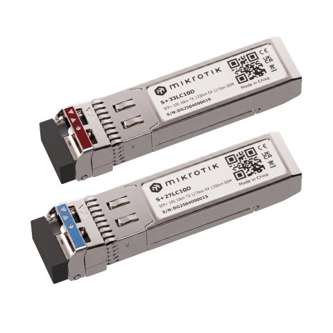 Kit de modules SFP+ monomodes MikroTik 10G, 10 km